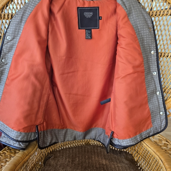 Coach Signature Quilted Jacket with Brown Leather Accents - Picture 3 of 5